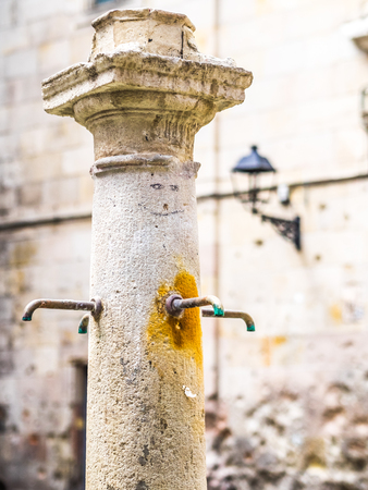 The Fountain of the Felip Neri Squareの写真素材