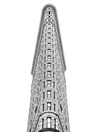 New York, New York, USA - January 4, 2015: Historic Flatiron Building in NYC. This iconic triangular building located in Manhattan's Fifth Ave was completed in 1902.のeditorial素材