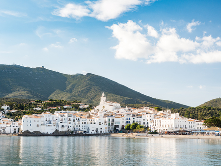 Cadaques, Spain - November 12, 2016: View of the village of Cadaques in the mediterranean seaのeditorial素材