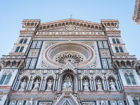 Firenze, Italy - May 27, 2017 - Views of the Santa Maria del Fiore facade in a spring morningのeditorial素材