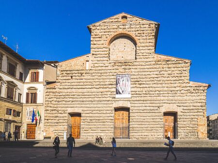 Firenze, Italy - May 27, 2017 - View of the Basilica di San Lorenzoのeditorial素材