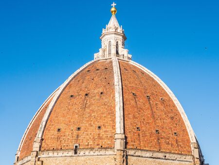 View of the Santa Maria del Fiore cathedral dome in Florence, Italyのeditorial素材