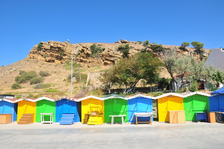 Colorful clubs, Gokceadaの写真素材