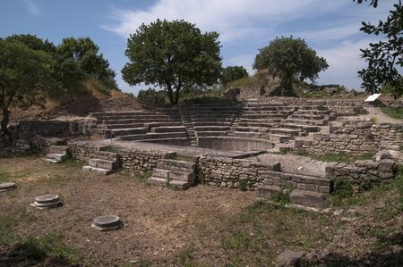Ancient city of troyes in Canakkale, theaterの写真素材