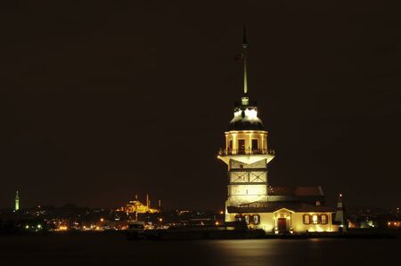 Maiden's Tower, Uskudar, Istanbul, Turkeyの写真素材