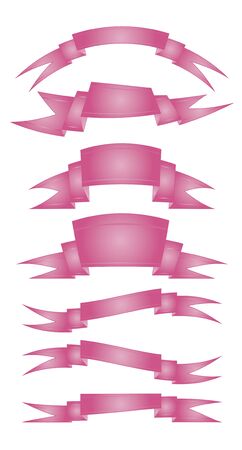 Vector ribbons and crests.のイラスト素材