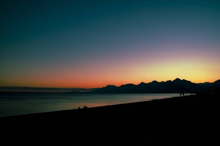 Antalya Konyaalt? beach at night. Antalya