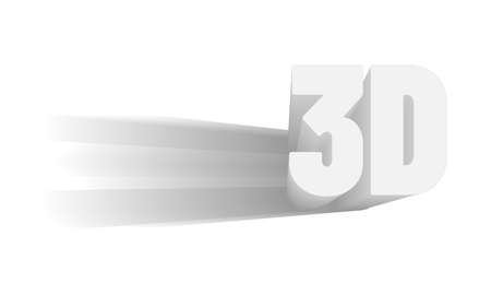 illustration of 3D word written in gray color.のイラスト素材