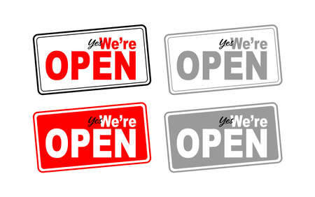 Yes, we are open.のイラスト素材