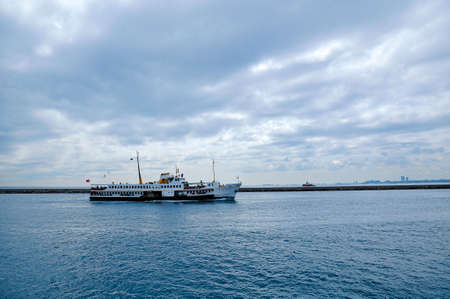 Passenger transport by ferry in Istanbul Bosphorus.の写真素材