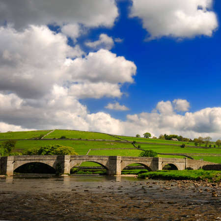 Quiet peaceful part of the Wharfedale near Burnsall, near Grassington, North Yorkshire, England, UK