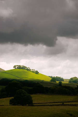 Stormy Yorkshire Dales National Park, North Yorkshire, Englandの写真素材