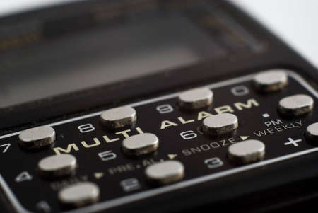 Near-macro shot of a calculator watch from the 80sの写真素材