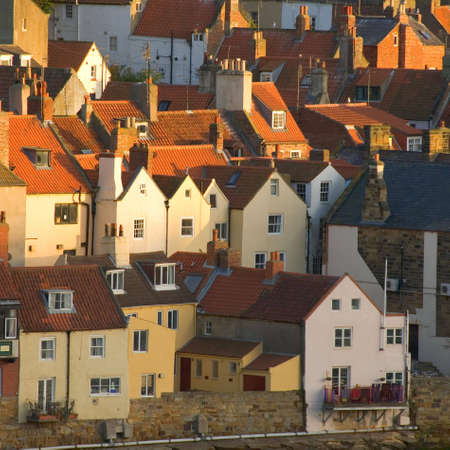 Roofs at Whitby, North Yorkshire, England, UKの写真素材
