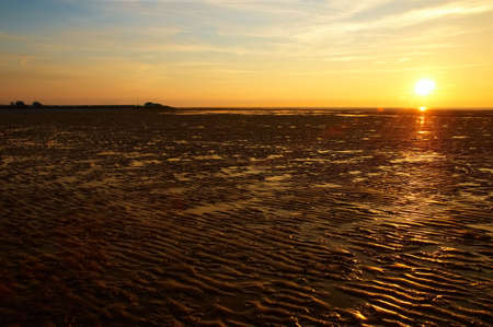 West Kirby, The Wirral, Merseyside, England, UK at sunset.West Kirby is a town located on the north west corner of the coast of the Wirral Peninsula, Merseyside, England. West Kirby is also situated at the mouth of the River Dee across from the Point ofの写真素材