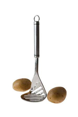 Potatoes And Potato Masherの写真素材