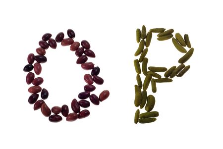 Kitchen Alphabet - Letters O and P - Olives And Pickle の写真素材
