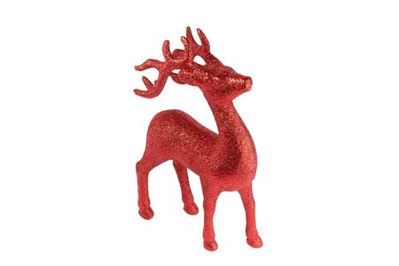 Santa reindeer for Christmas or other important festival  Red Reindeer model for show in left high angle view の写真素材