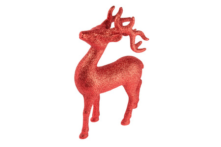 Santa reindeer for Christmas or other important festival  Red Reindeer model for show in right high angle view の写真素材
