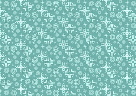 Vintage star orbit and circle pattern in space. Circle and oval pattern classic and cute style for design.のイラスト素材