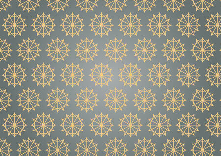 Classic hexagon pattern on pastel color. Retro star style.のイラスト素材