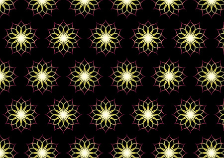 Classic bloom in yellow and pink color on dark color background. Sweet vintage flower style.