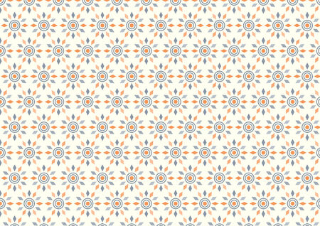 Rhomboid and circle pattern on light yellow background. Modern and sweet seamless pattern style for designのイラスト素材