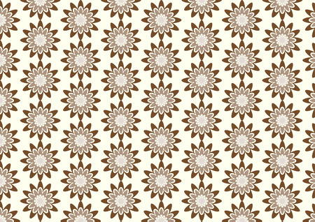Brown sweet blossom pattern on pastel background. Abstract bloom pattern style for cute or modern designのイラスト素材