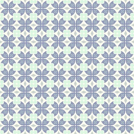 Dark blue sweet claw of crab and circle and spiral and triangle pattern on pastel background. Vintage and modern seamless pattern style for retro or classic designのイラスト素材
