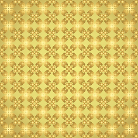 Gold sweet claw of crab and circle and spiral and triangle pattern on pastel background. Vintage and modern seamless pattern style for retro or classic designのイラスト素材