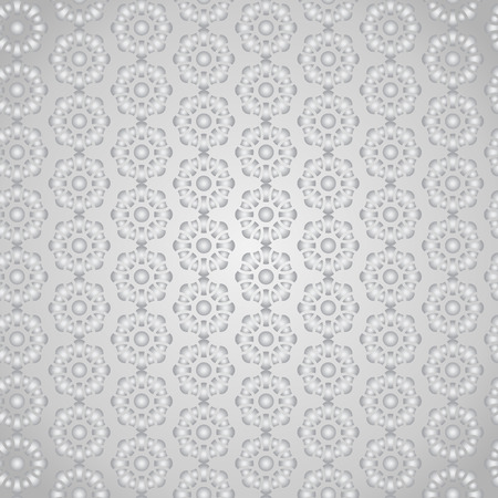 Silver blossom pattern on pastel background. Sweet vintage bloom pattern style for retro or modern designのイラスト素材