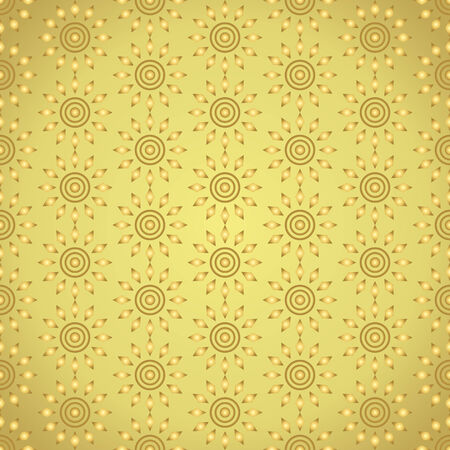 Gold rhomboid and circle pattern on pastel background. Modern and sweet seamless pattern style for graphic designのイラスト素材