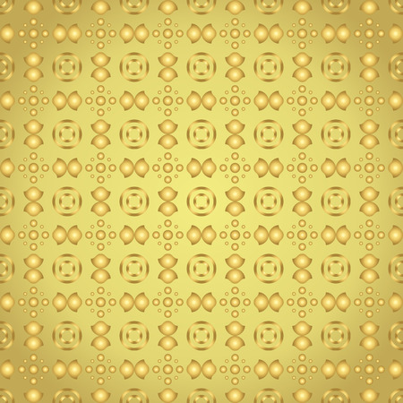 Gold curve cup and circle pattern on pastel color. Vintage and modern seamless pattern style for cute or graphic designのイラスト素材