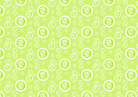Green circle and line art pattern on pastel background. Sweet and pretty circle style for lovely or cute design.のイラスト素材