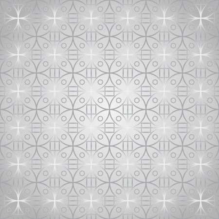 Silver sweet circle and square on pastel background. Abstract seamless pattern style for modern or abstract design.のイラスト素材