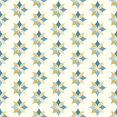 Dark blue and brown modern classic bloom seamless pattern. Abstract blossom style for graphic and retro design.のイラスト素材