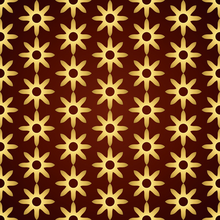 Gold dry flower pattern in classic style on pastel background. Retro and ancient blossom seamless pattern style for modern or classic designのイラスト素材