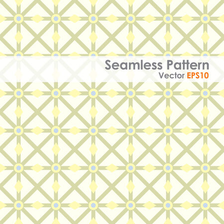Green asterisk or crossed line and circle and triangle seamless pattern. Abstract and classic pattern style for designのイラスト素材