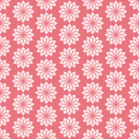 Pink classic jasmine bloom seamless pattern. Vintage jasmine blossom for old or retro designのイラスト素材