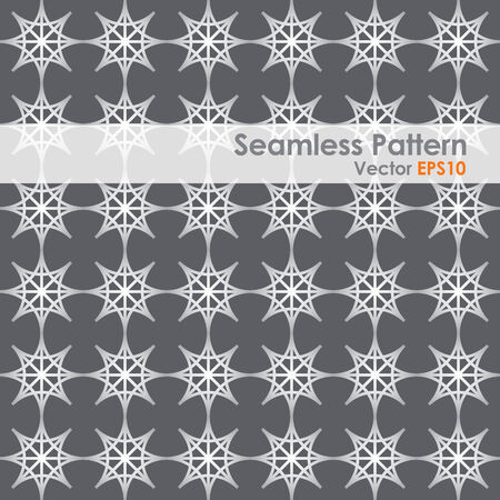 Silver four angle star seamless pattern on pastel background. Abstract star pattern in modern and vintage style for design.のイラスト素材