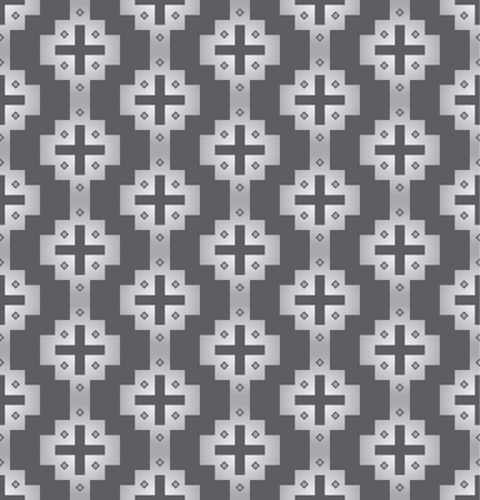 Silver plus sign and blossom pattern on pastel color. Sweet and vintage seamless pattern style for modern or graphic designのイラスト素材