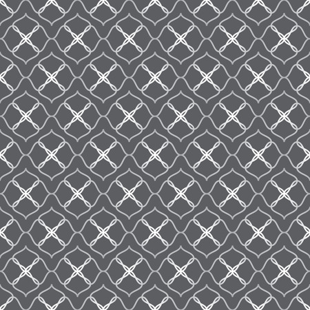 Silver curve blossom seamless pattern on pastel color. Vintage bloom pattern for sweet or retro design.のイラスト素材