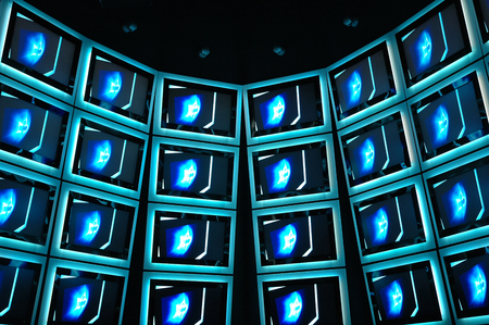 matrix of TV-setsの写真素材