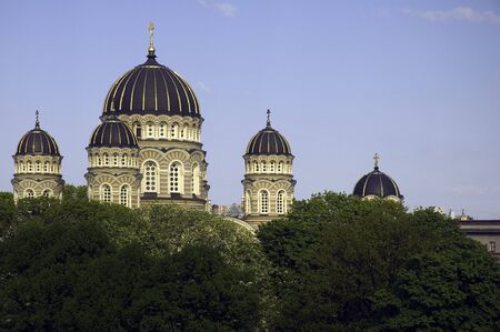 Biggest Russian Orthodox Church in Rigaの写真素材
