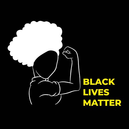 Black lives matter. Symbol of the fight against racismのイラスト素材