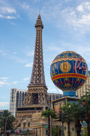 LAS VEGAS, USA - August 29, 2017: Paris Las Vegas hotel and casino in Las Vegas, Nevada, USAのeditorial素材