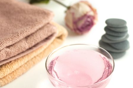 Spa and beauty treatment with aroma oilの写真素材