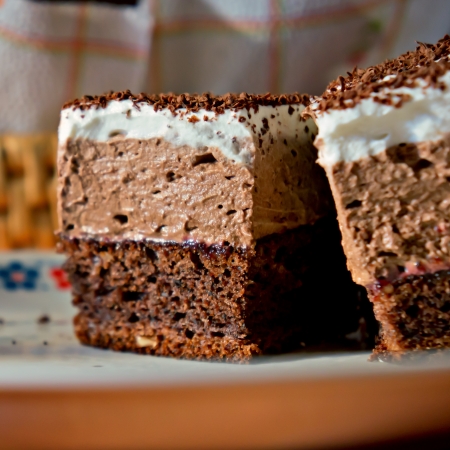 A Makro photo from a sweet and tasty cake