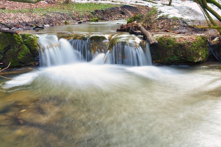 This mini waterfall was photographed in a place named Obanya  It is a nature reserve in Hungary, the...