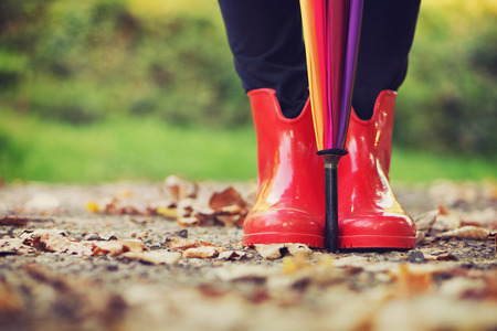 red bootsの写真素材